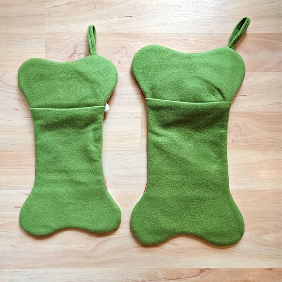 Stocking Christmas Holiday Dog Lot of 2 - Picture 2 of 3